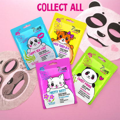 Set Cadou 7DAYS Animal Mask Pretty Kitty Mix Funny Beauty