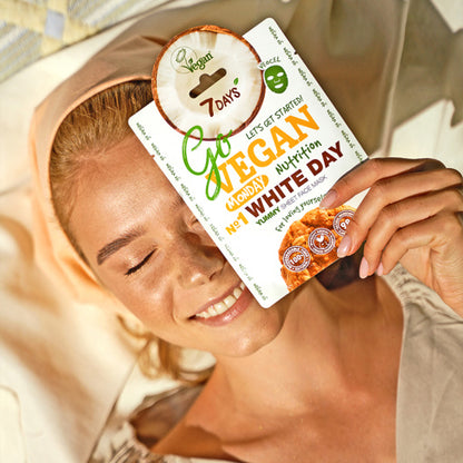 Masca Tip Servetel 7DAYS GoVegan Yummy Monday White Day 25g