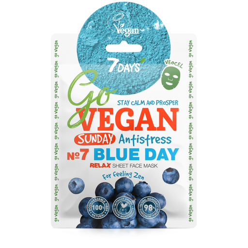 Masca Tip Servetel 7DAYS GoVegan Relaxing Sunday Blue Day 25g
