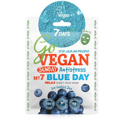 Masca Tip Servetel 7DAYS GoVegan Relaxing Sunday Blue Day 25g