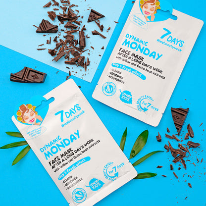 Masca de Fata 7DAYS Dynamic Monday Salcie & Boabe de Cacao 28g
