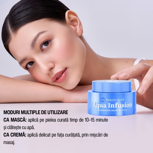 Masca cu Acid Hialuronic 2in1 7DAYS My Beauty Week Aqua Infusion 50ml