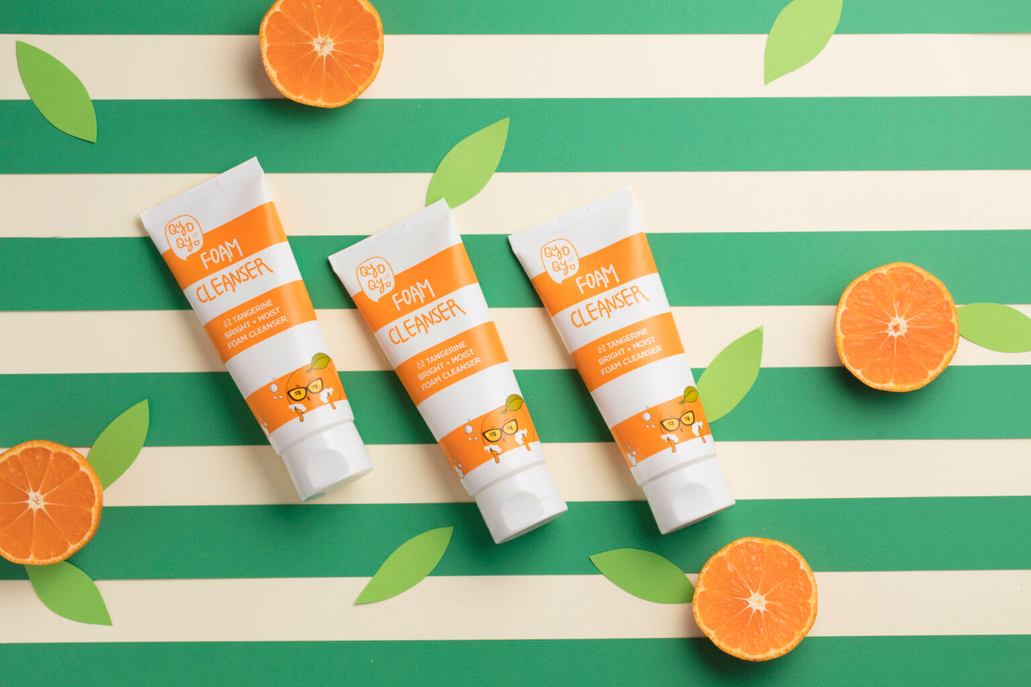 QyoQyo Tangerine Bright and Moist Foam Cleanser 100ml - Spuma Demachianta
