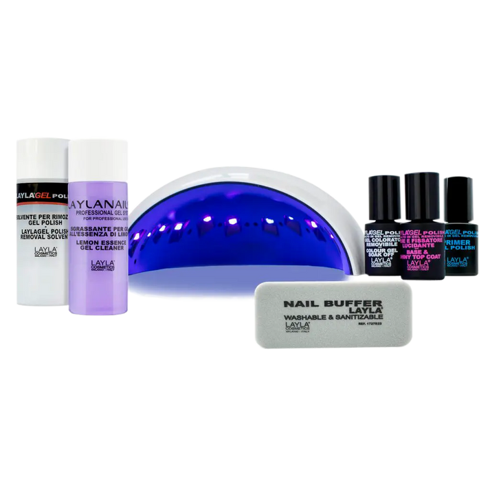 Layla Cosmetics Kit Gelpolish Con Lampada 36watt - Kit Lampa LED UV si Oja Semipermanenta