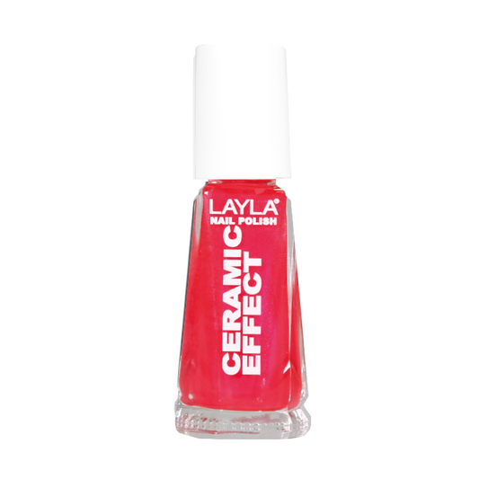 Layla Cosmetics Nail Polish Ceramic Effect N.94 Canadian Red - Lac de Unghii Clasic