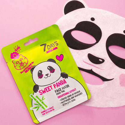 Masca de Fata 7DAYS Animal Mask Sweet Panda Bambus & Ulei de Soia 28g