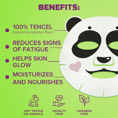 Masca de Fata 7DAYS Animal Mask Sweet Panda Bambus & Ulei de Soia 28g