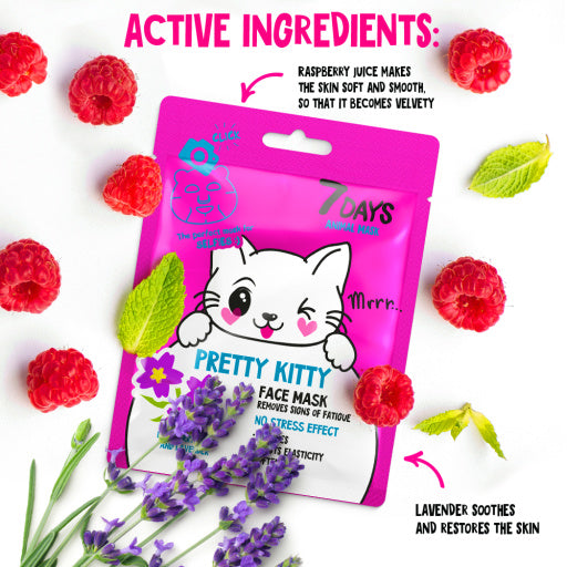 Set Cadou 7DAYS Animal Mask Pretty Kitty Mix Funny Beauty