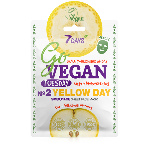 Masca Tip Servetel 7DAYS GoVegan Smoothie Tuesday Yellow Day 25g