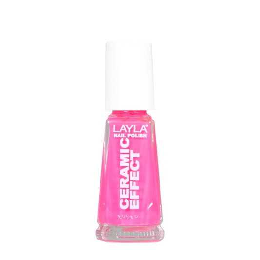 Layla Cosmetics Nail Polish Ceramic Effect N.107 Light Pink Fluo - Lac de Unghii Clasic