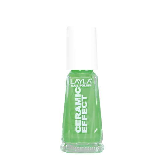 Layla Cosmetics Nail Polish Ceramic Effect N.108 Green Fluo - Lac de Unghii Clasic