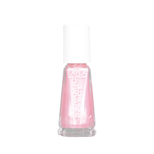Layla Cosmetics Nail Polish Ceramic Effect N.112 Pearly Pink Love - Lac de Unghii Clasic