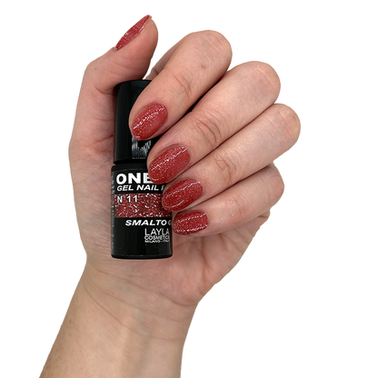 Layla Cosmetics One Step Gel Nail Polish N.11 Red Comet - Oja Semipermanenta