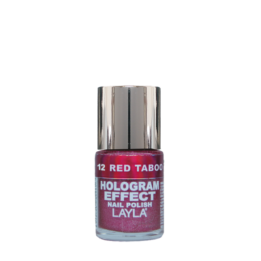 Layla Cosmetics Hologram Effect N.12 Red Taboo - Lac de Unghii Clasic cu Efect Holografic