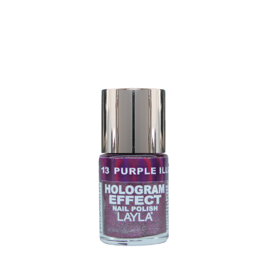 Layla Cosmetics Hologram Effect N.13 Purple Illusion - Lac de Unghii Clasic cu Efect Holografic