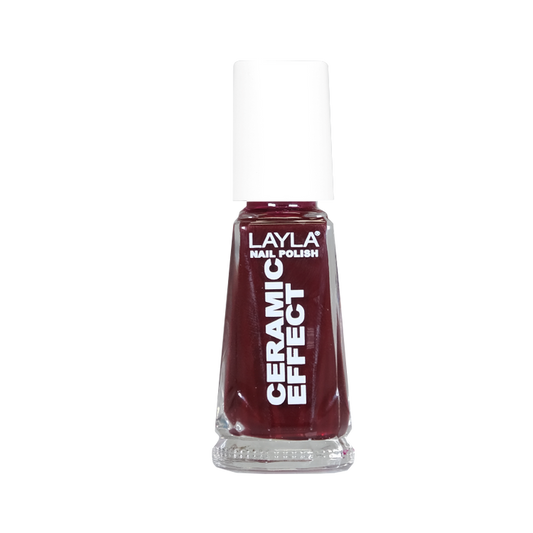 Layla Cosmetics Nail Polish Ceramic Effect N.14 Vamp Red - Lac de Unghii Clasic