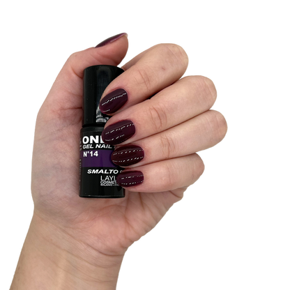 Layla Cosmetics One Step Gel Nail Polish N.14 Blackberry - Oja Semipermanenta