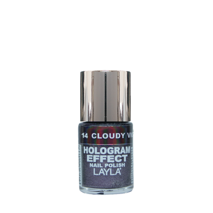 Layla Cosmetics Hologram Effect N.14 Cloudy Violet - Lac de Unghii Clasic cu Efect Holografic