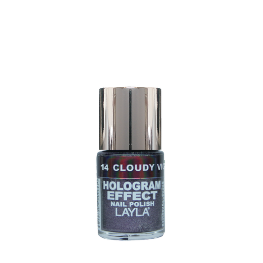 Layla Cosmetics Hologram Effect N.14 Cloudy Violet - Lac de Unghii Clasic cu Efect Holografic