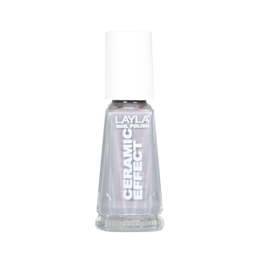 Layla Cosmetics Nail Polish Ceramic Effect N.16 Grey Power - Lac de Unghii Clasic