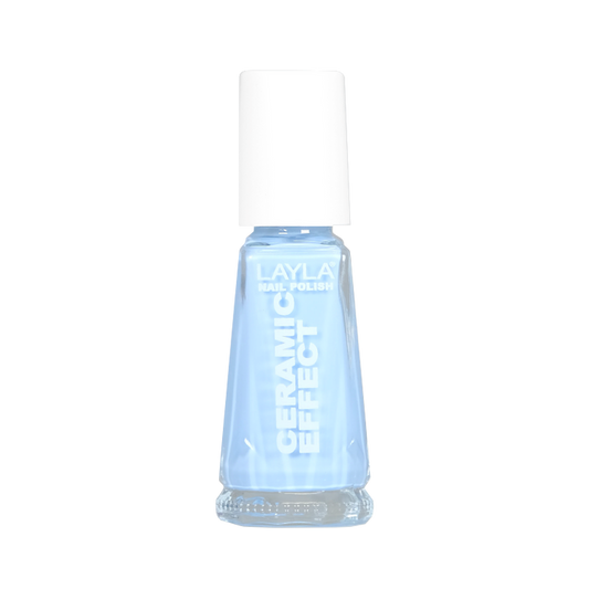 Layla Cosmetics Nail Polish Ceramic Effect N.18 Italian Blue Sky - Lac de Unghii Clasic