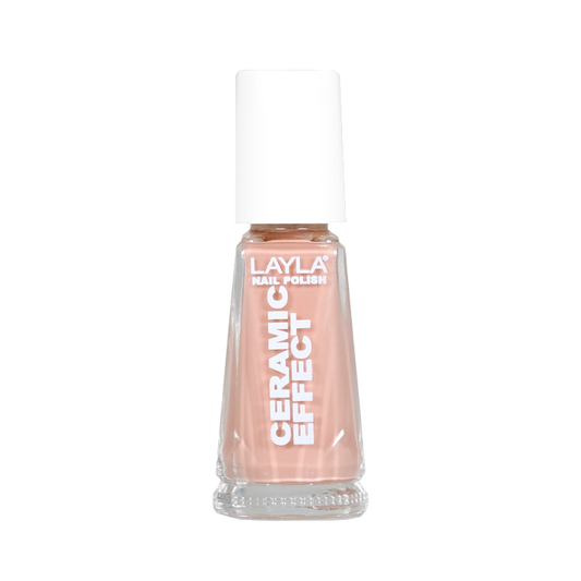 Layla Cosmetics Nail Polish Ceramic Effect N.19 Cappuccino - Lac de Unghii Clasic