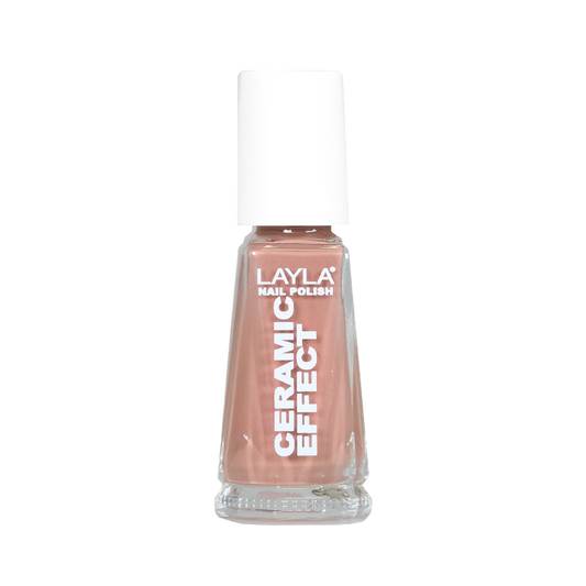 Layla Cosmetics Nail Polish Ceramic Effect N.20 Mocha - Lac de Unghii Clasic