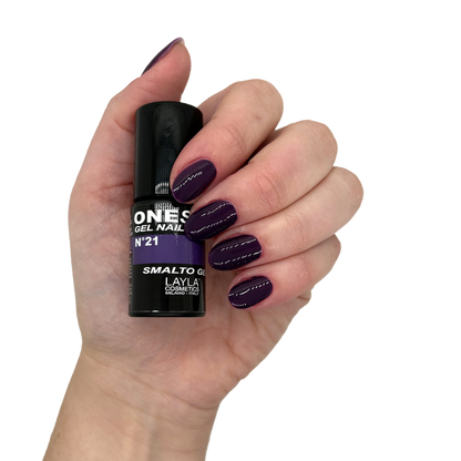 Layla Cosmetics One Step Gel Nail Polish N.21 Purple Rain - Oja Semipermanenta