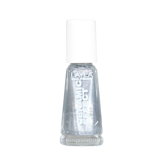 Layla Cosmetics Nail Polish Ceramic Effect N.27 Pure Silver - Lac de Unghii Clasic