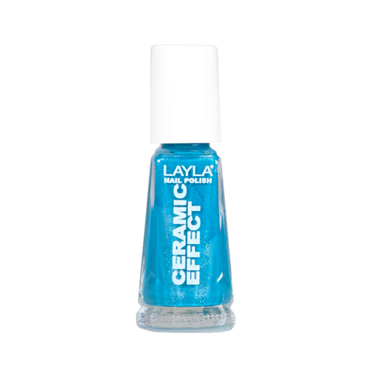 Layla Cosmetics Nail Polish Ceramic Effect N.28 Celebrity Green - Lac de Unghii Clasic