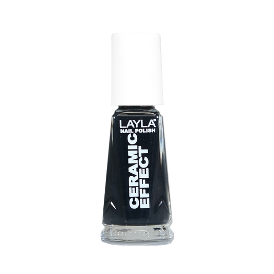 Layla Cosmetics Nail Polish Ceramic Effect N.31 Pure Black - Lac de Unghii Clasic
