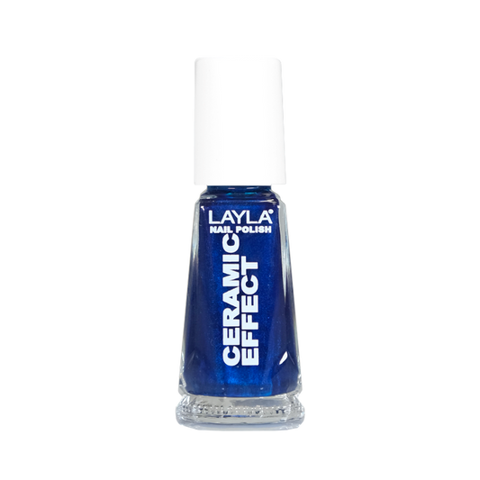 Layla Cosmetics Nail Polish Ceramic Effect N.33 Metallic Blue - Lac de Unghii Clasic