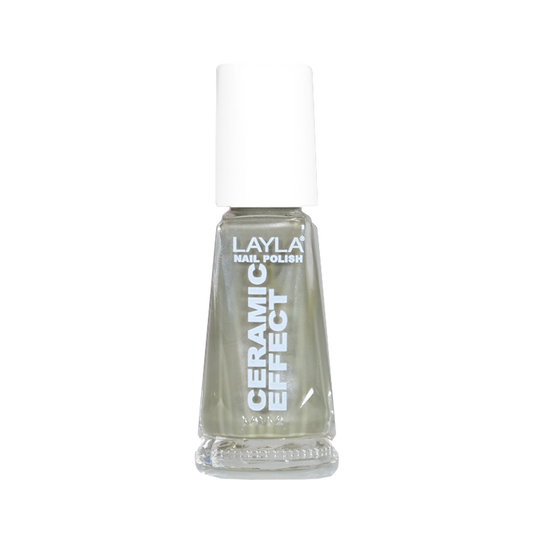 Layla Cosmetics Nail Polish Ceramic Effect N.35 Khaki Green - Lac de Unghii Clasic