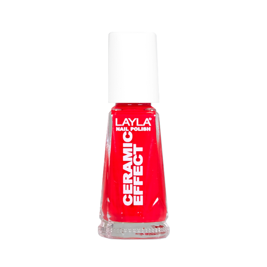 Layla Cosmetics Nail Polish Ceramic Effect N.40 Oh My Red - Lac de Unghii Clasic