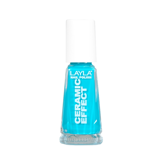 Layla Cosmetics Nail Polish Ceramic Effect N.42 Miami Green - Lac de Unghii Clasic