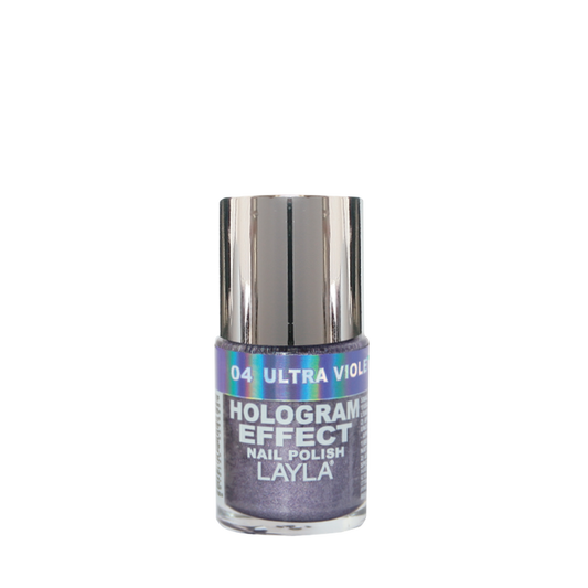 Layla Cosmetics Hologram Effect N.4 Ultra Violet - Lac de Unghii Clasic cu Efect Holografic