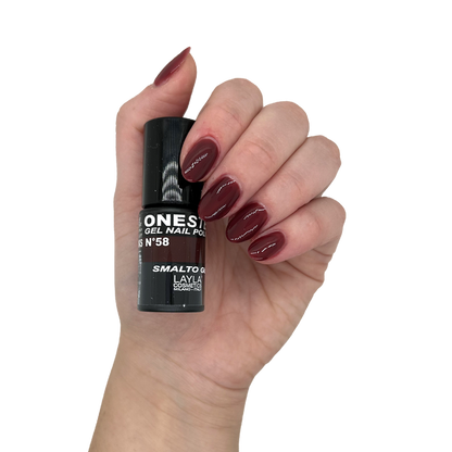 Layla Cosmetics One Step Gel Nail Polish N.58 One Brick Two Bricks - Oja Semipermanenta