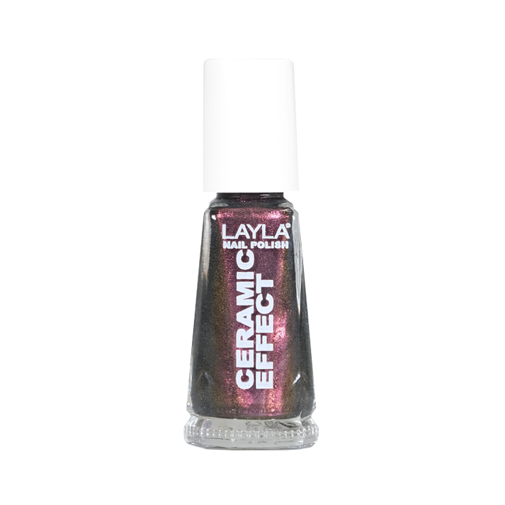 Layla Cosmetics Nail Polish Ceramic Effect N.63 Scarabeus Black - Lac de Unghii Clasic