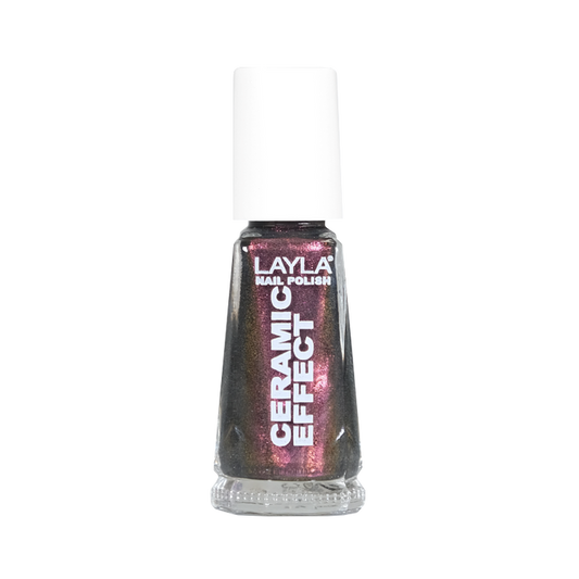 Layla Cosmetics Nail Polish Ceramic Effect N.63 Scarabeus Black - Lac de Unghii Clasic