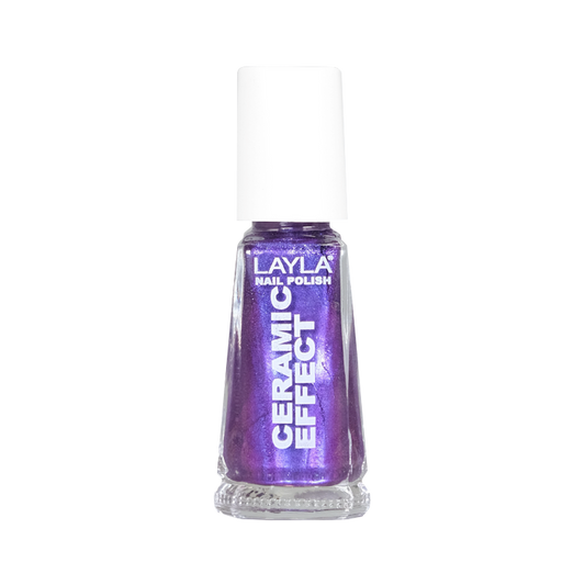 Layla Cosmetics Nail Polish Ceramic Effect N.64 Turn Blue Into Violet - Lac de Unghii Clasic