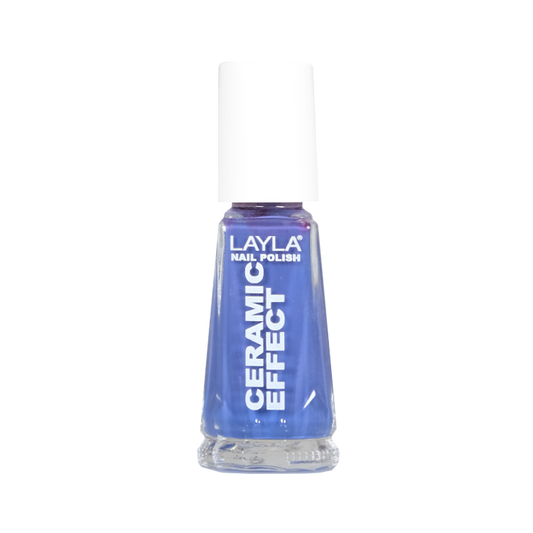 Layla Cosmetics Nail Polish Ceramic Effect N.68 Pacific Blue - Lac de Unghii Clasic