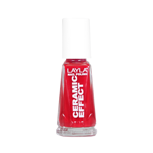 Layla Cosmetics Nail Polish Ceramic Effect N.6 Milan Red - Lac de Unghii Clasic