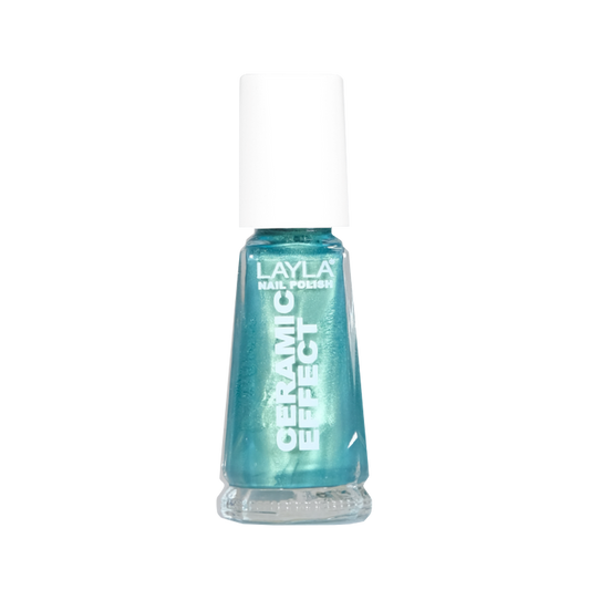 Layla Cosmetics Nail Polish Ceramic Effect N.72 Green Illusion - Lac de Unghii Clasic