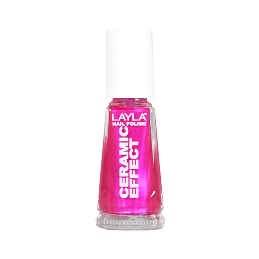 Layla Cosmetics Nail Polish Ceramic Effect N.74 Pop Pink - Lac de Unghii Clasic