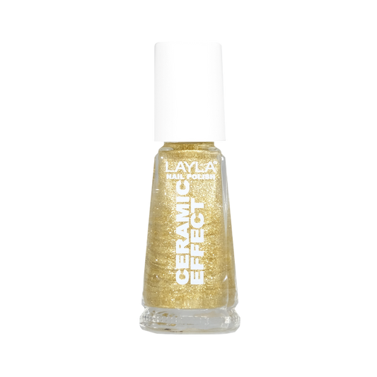 Layla Cosmetics Nail Polish Ceramic Effect N.77 Gold Bling - Lac de Unghii Clasic