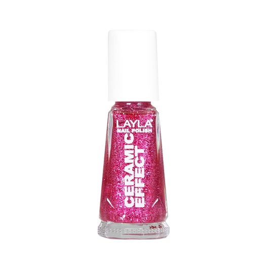Layla Cosmetics Nail Polish Ceramic Effect N.78 Sparkle Pink Dream - Lac de Unghii Clasic