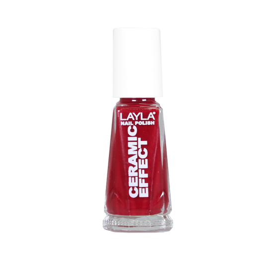 Layla Cosmetics Nail Polish Ceramic Effect N.7 Red Passion - Lac de Unghii Clasic