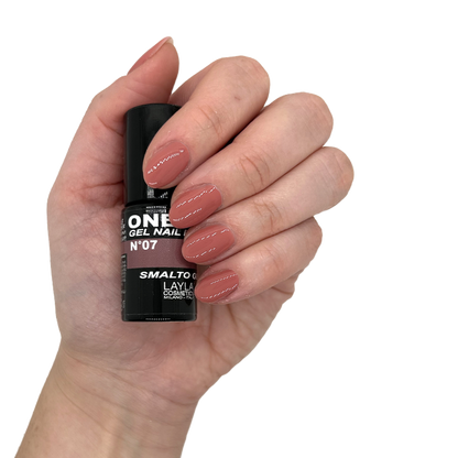 Layla Cosmetics One Step Gel Nail Polish N.7 Red Stone - Oja Semipermanenta