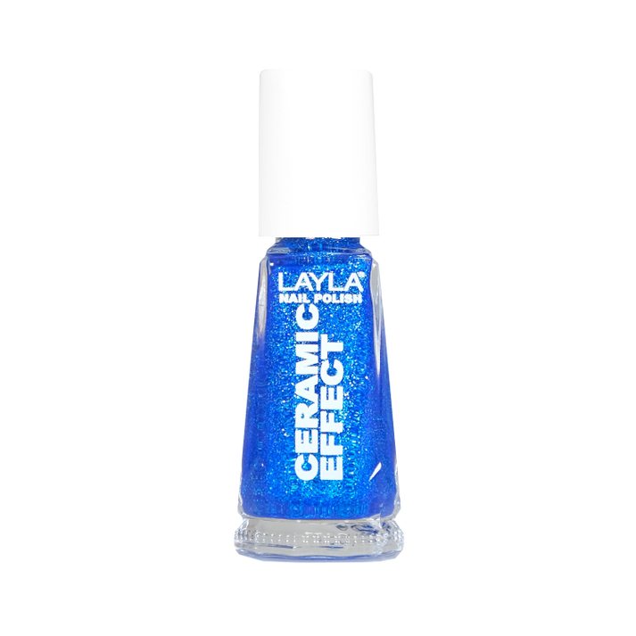 Layla Cosmetics Nail Polish Ceramic Effect N.80 Ray Of Blue - Lac de Unghii Clasic