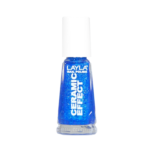 Layla Cosmetics Nail Polish Ceramic Effect N.80 Ray Of Blue - Lac de Unghii Clasic